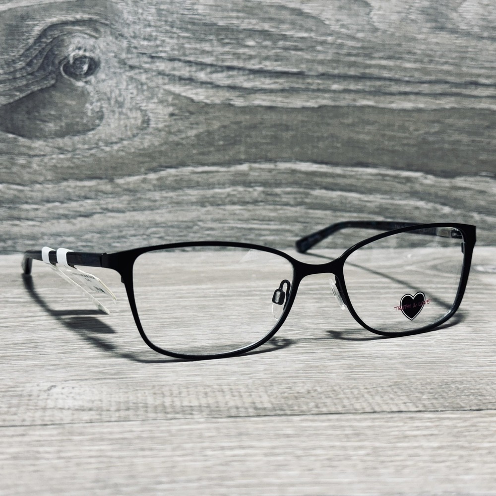 Truth & Love T&L 06 Eyeglass Frames Womens 53-16-135 Black Square Frames Only